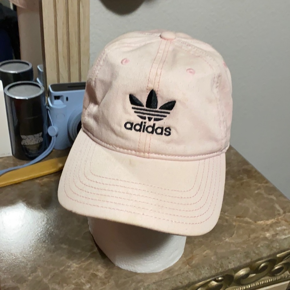 Baby pink adidas hat